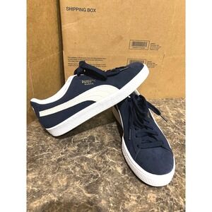 Puma Suede Classic XXI Navy White Low Top Sneakers women 9.5 men 8